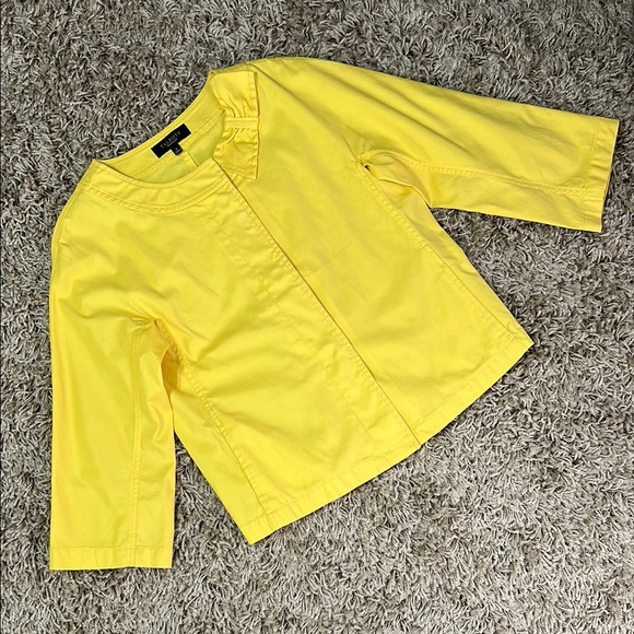 Talbots Jackets & Blazers - TALBOT’S Bright Yellow 3/4 Sleeve Jacket Size 8